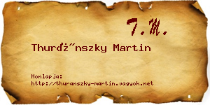 Thuránszky Martin névjegykártya