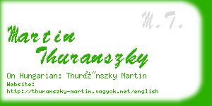 martin thuranszky business card